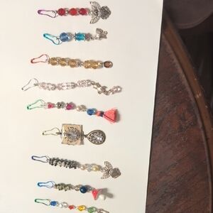 Colorful Beaded Keychains with Charms  Four For $16